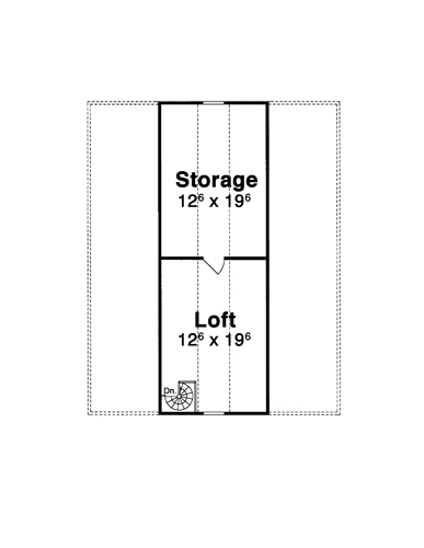 Attic image of Bassville House Plan